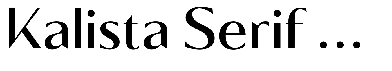 Kalista Serif Light